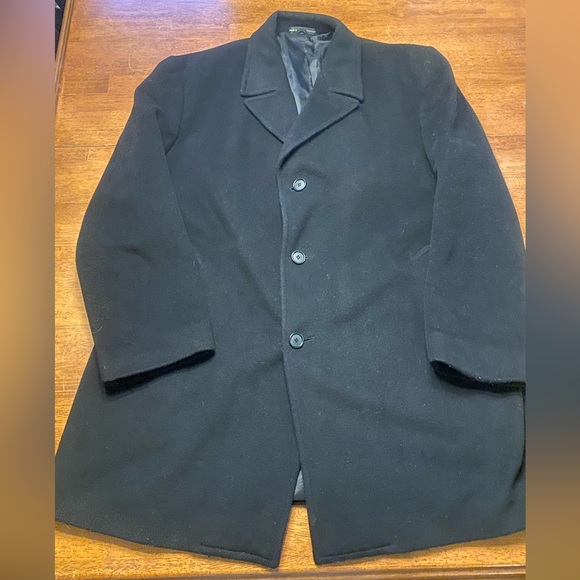 Ralph Lauren Black Wool/Cashmere Three Button Overcoat - Picture 9 of 9